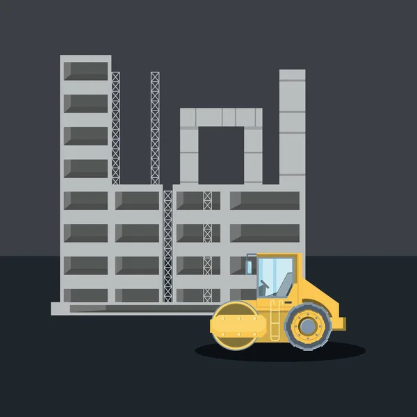 Vrachtwagens bouwwijze — Stockvector