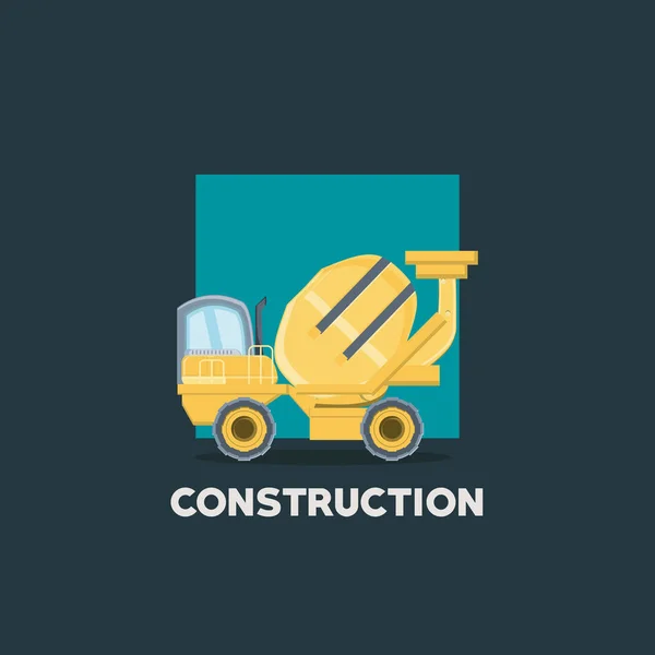 Diseño de camiones de construcción — Vector de stock