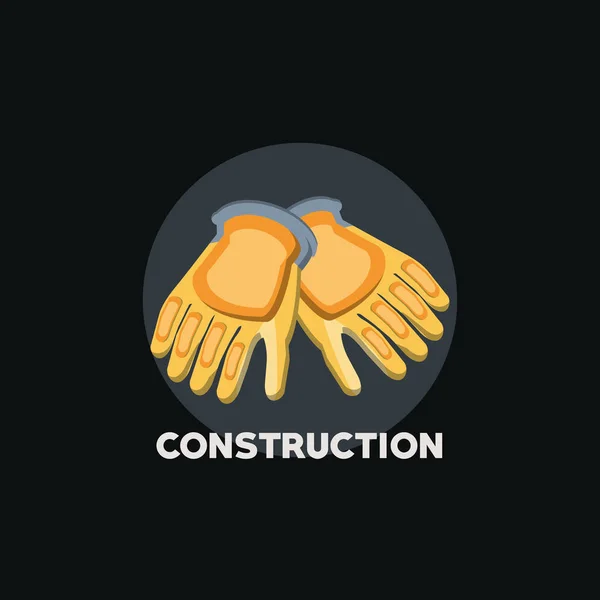 Handschoenen voor bouwwerkzaamheden — Stockvector