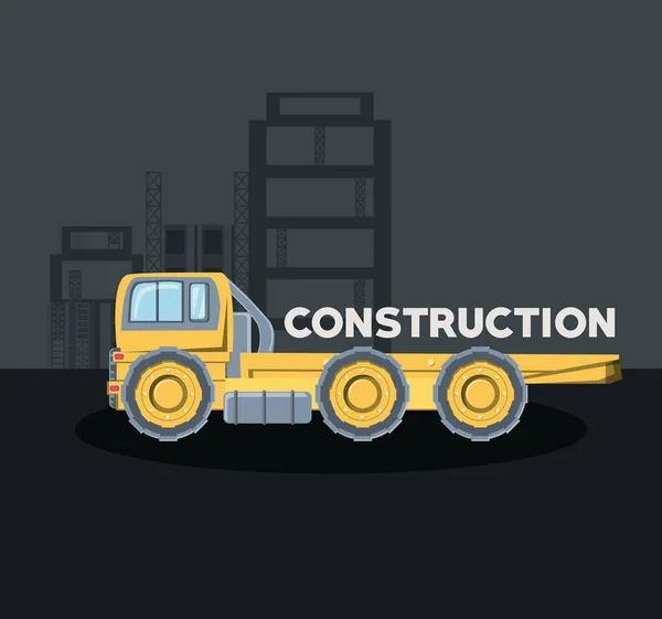 Diseño de camiones de construcción — Vector de stock