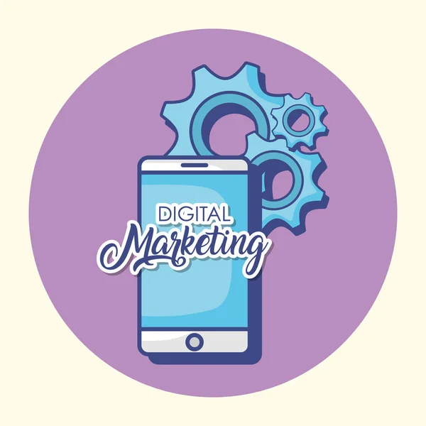 Diseño de marketing digital — Vector de stock