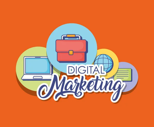 Design de marketing digital — Vetor de Stock