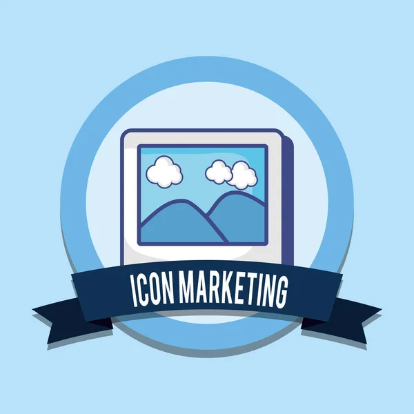 Marknadsföring ikon design — Stock vektor