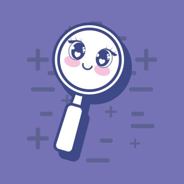 Kawaii büyüteç simgesini