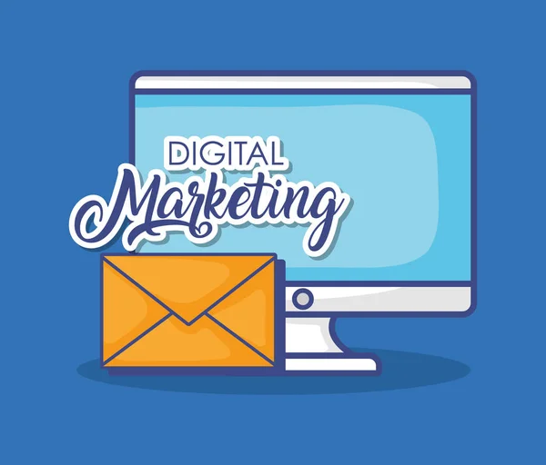 Design de marketing digital — Vetor de Stock