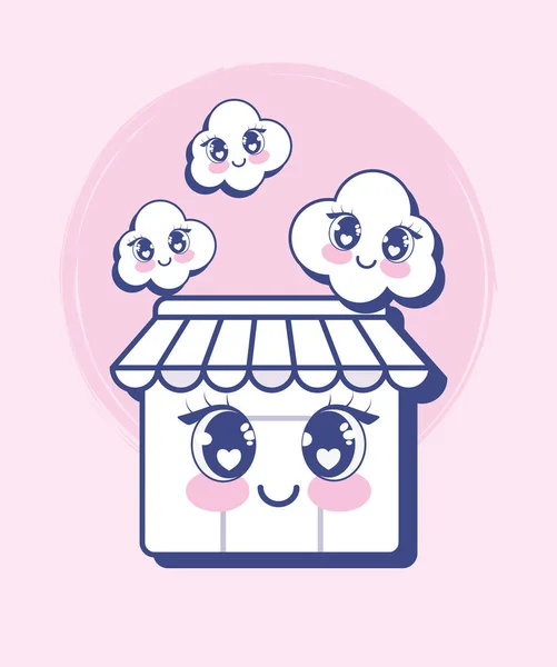 Kawaii store design — Stock vektor