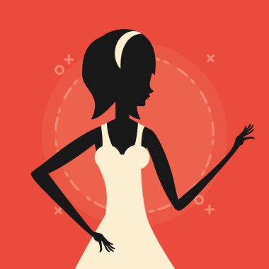 kadın alışveriş retro