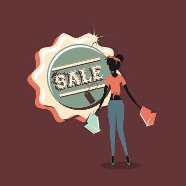 kadın alışveriş retro