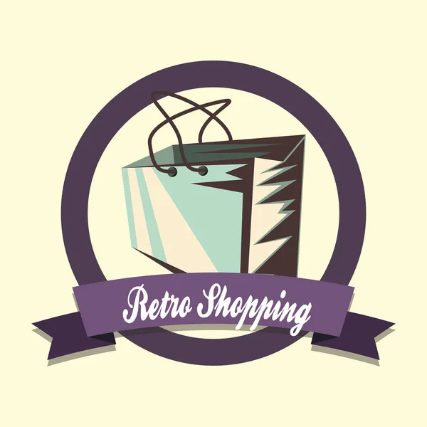 Retro-Shopping — Stockvektor