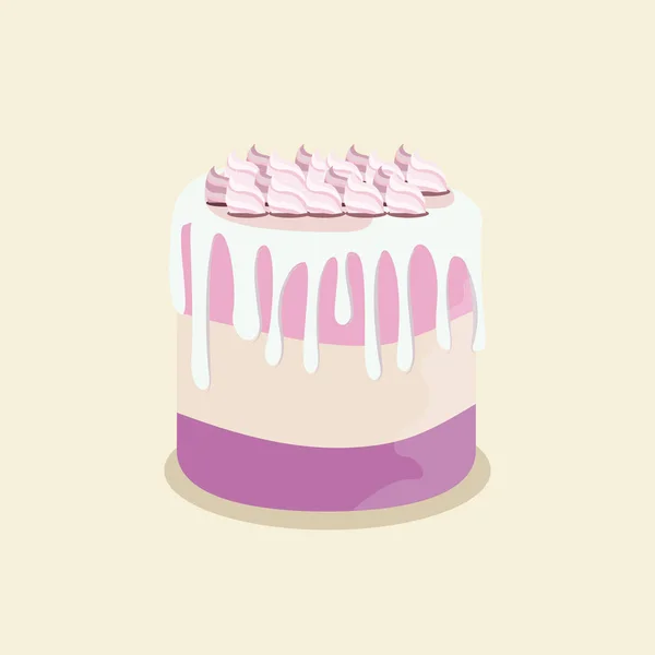 Pastel de cumpleaños feliz — Archivo Imágenes Vectoriales