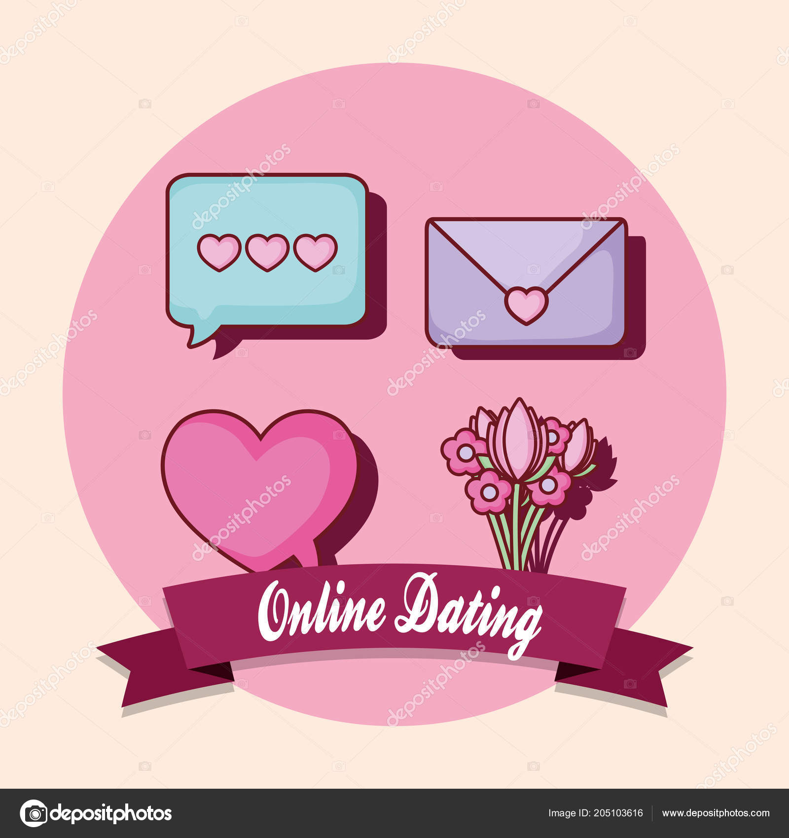 online dating illustration