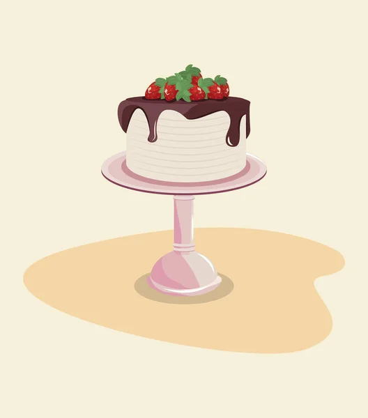 Χαρούμενη τούρτα γενεθλίων — Διανυσματικό Αρχείο