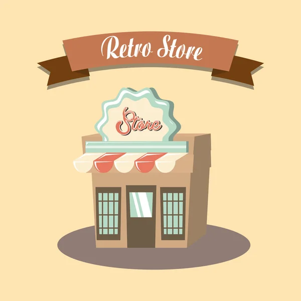 Retro store shopping — Stock Vector