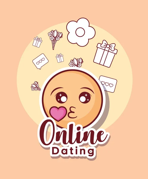 Online dating design — Stock Vector