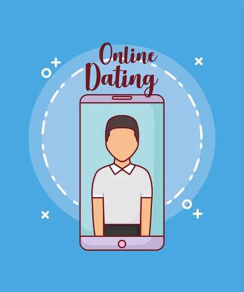 Online dating tasarım — Stok Vektör