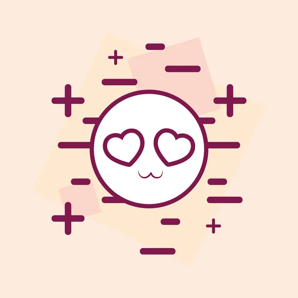 Verliebtes Emoji-Symbol — Stockvektor