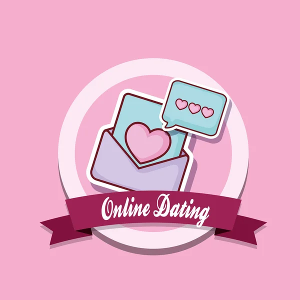 Online dating ontwerp — Stockvector