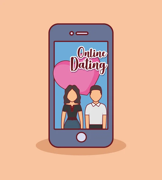 Online dating-design — Stock vektor