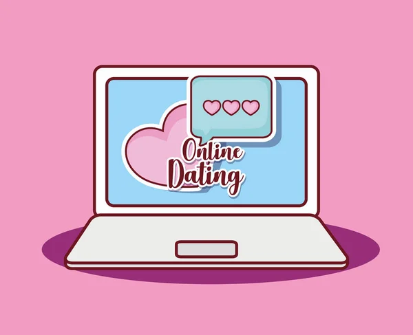 Online dating ontwerp — Stockvector