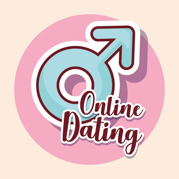 Online dating tasarım — Stok Vektör