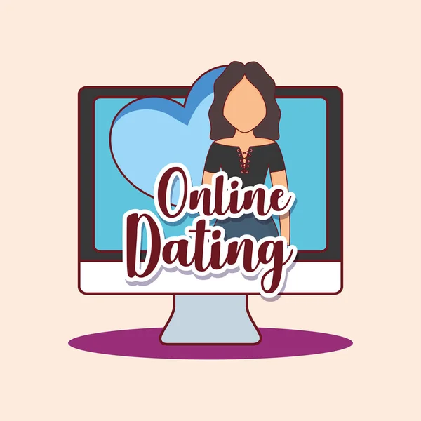 Online dating ontwerp — Stockvector