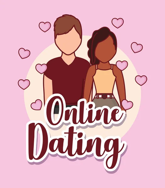 Online dating-design — Stock vektor