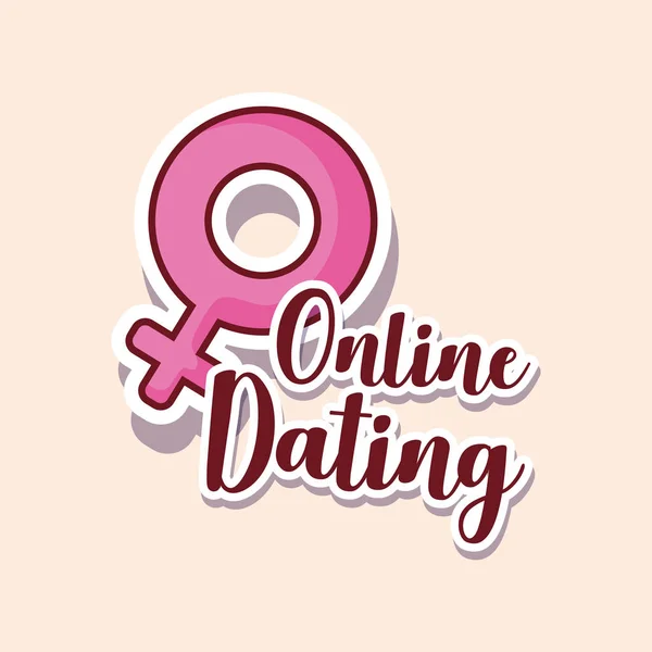 Online dating design — Stock Vector