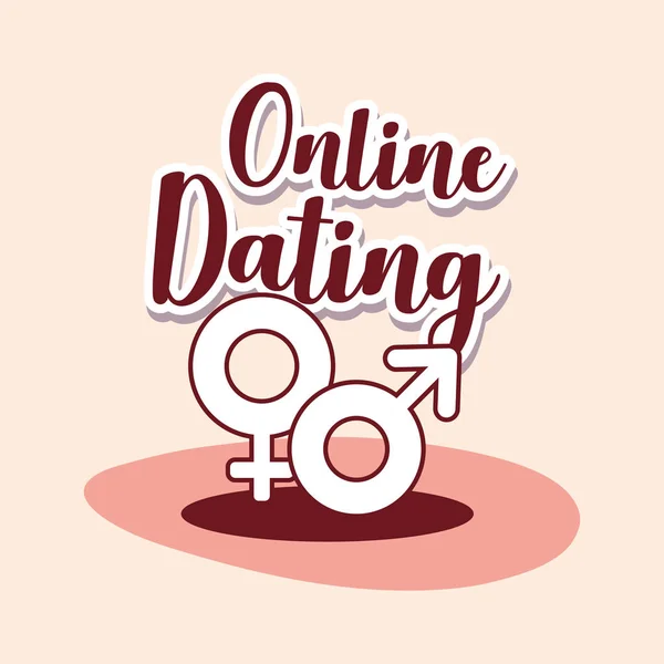 Online dating design — Stock Vector