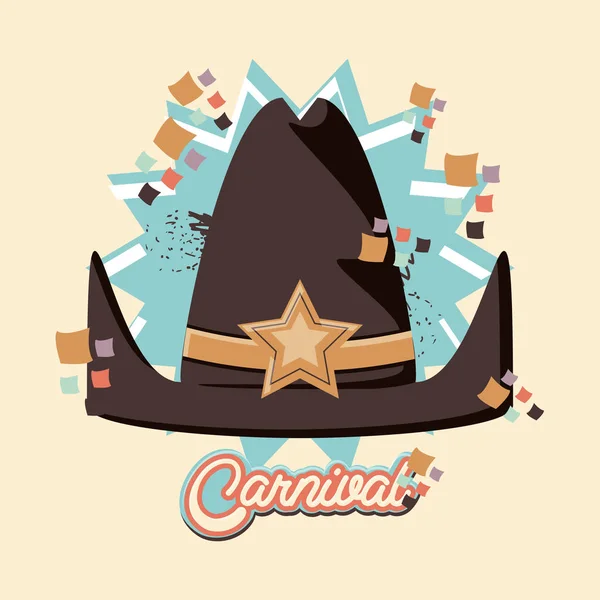 Cherif chapéu carnaval acessório — Vetor de Stock