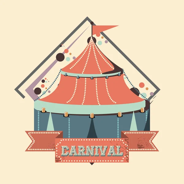 Carnival circus tent icon — Stock Vector