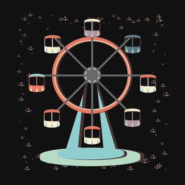Значок карнавального панорамного колеса — стоковий вектор
