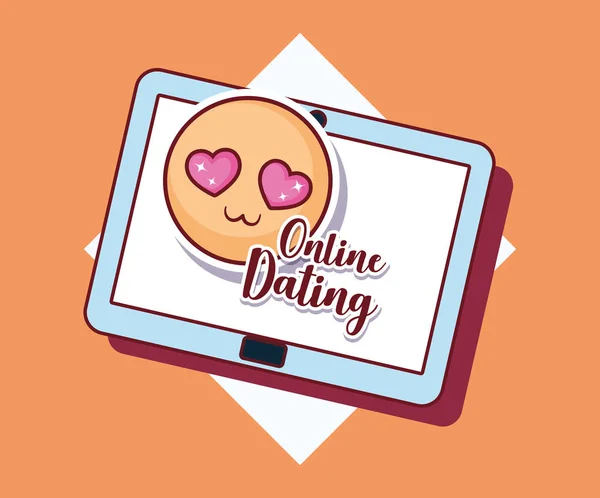 Online dating desgin — 스톡 벡터