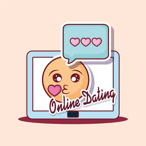 Online dating desgin — 图库矢量图片