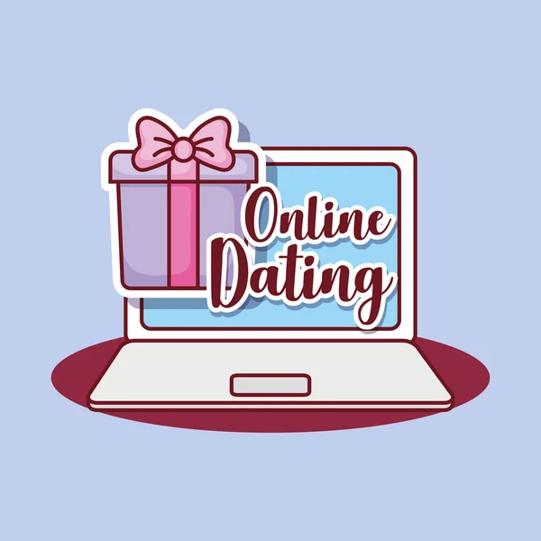 Online-Dating — Stockvektor