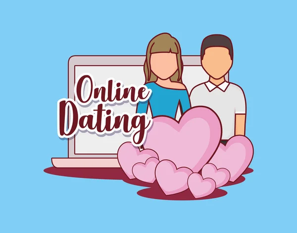 Online dating ontwerp — Stockvector