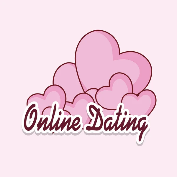 Online-Dating — Stockvektor