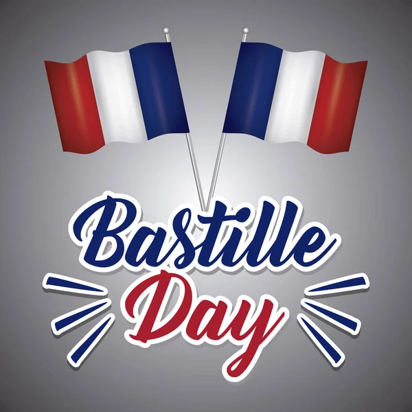 Diseño del día de la Bastilla — Vector de stock