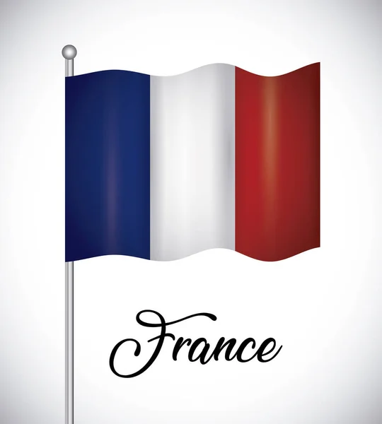 Ikona francouzského vlajky — Stockový vektor