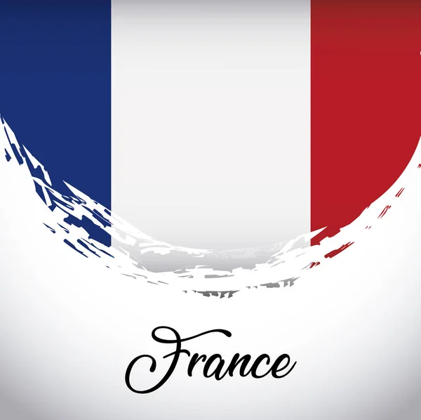 Francia disegno bandiera — Vettoriale Stock