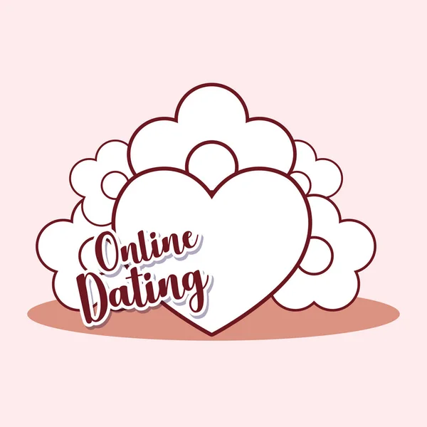 Online dating design — Stock Vector