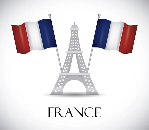 Desain bendera Prancis - Stok Vektor