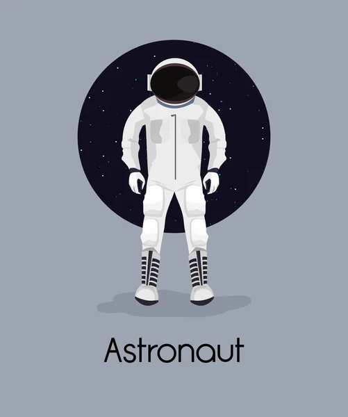 Astronaut und Raumfahrtdesign — Stockvektor