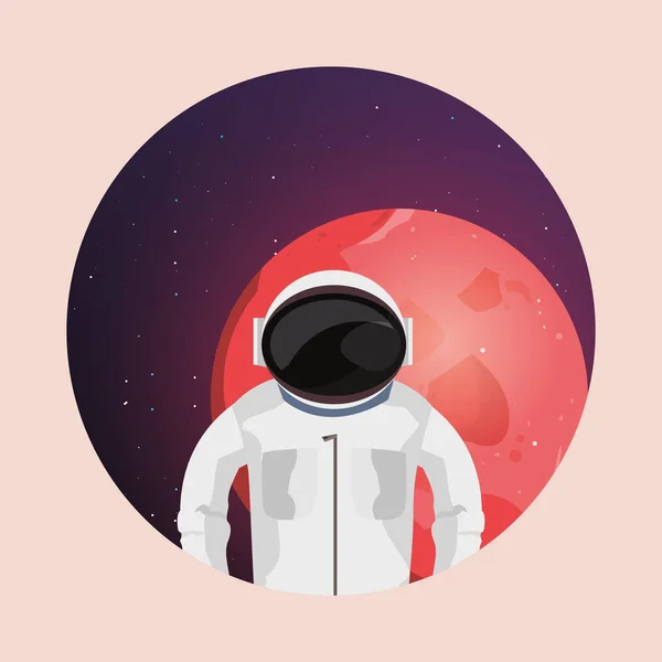 Astronot ve mekan tasarımı — Stok Vektör