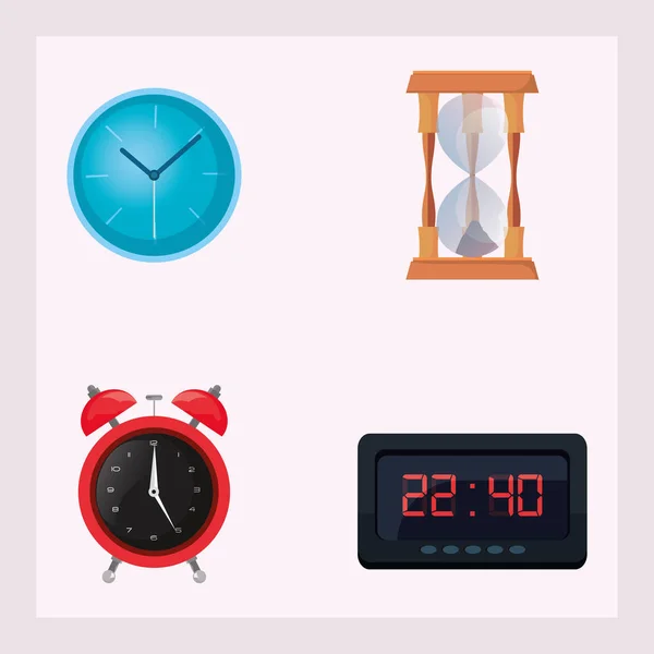 Tijd en klokken design — Stockvector