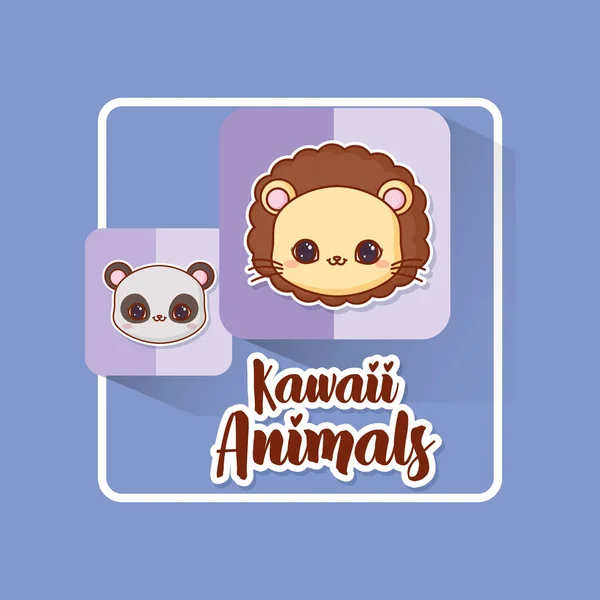 Diseño de animales Kawaii — Vector de stock