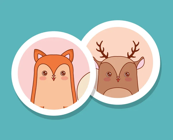 Diseño de animales Kawaii — Vector de stock