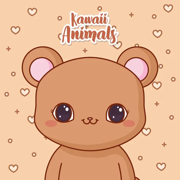 Животные Кавайи — стоковый вектор