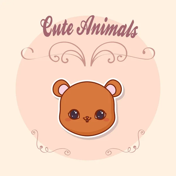 Design de animais bonitos — Vetor de Stock