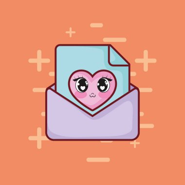 Kawaii aşk mektubu simgesi