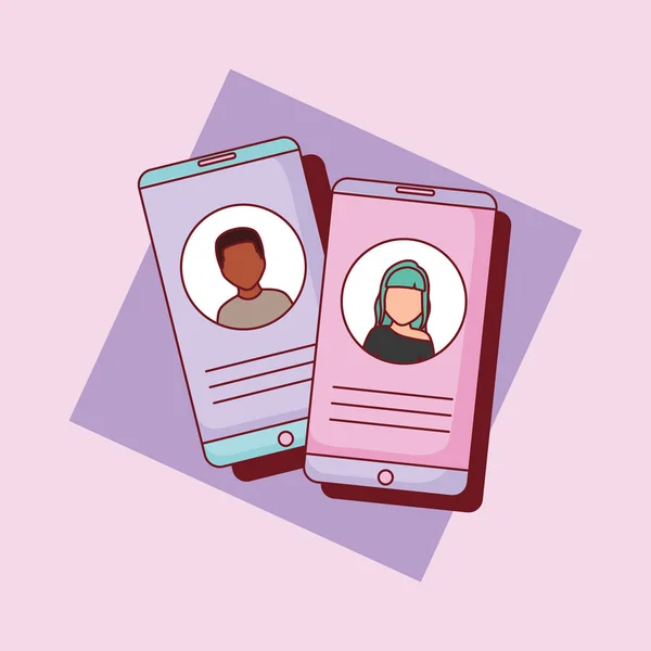 Online dating ontwerp — Stockvector